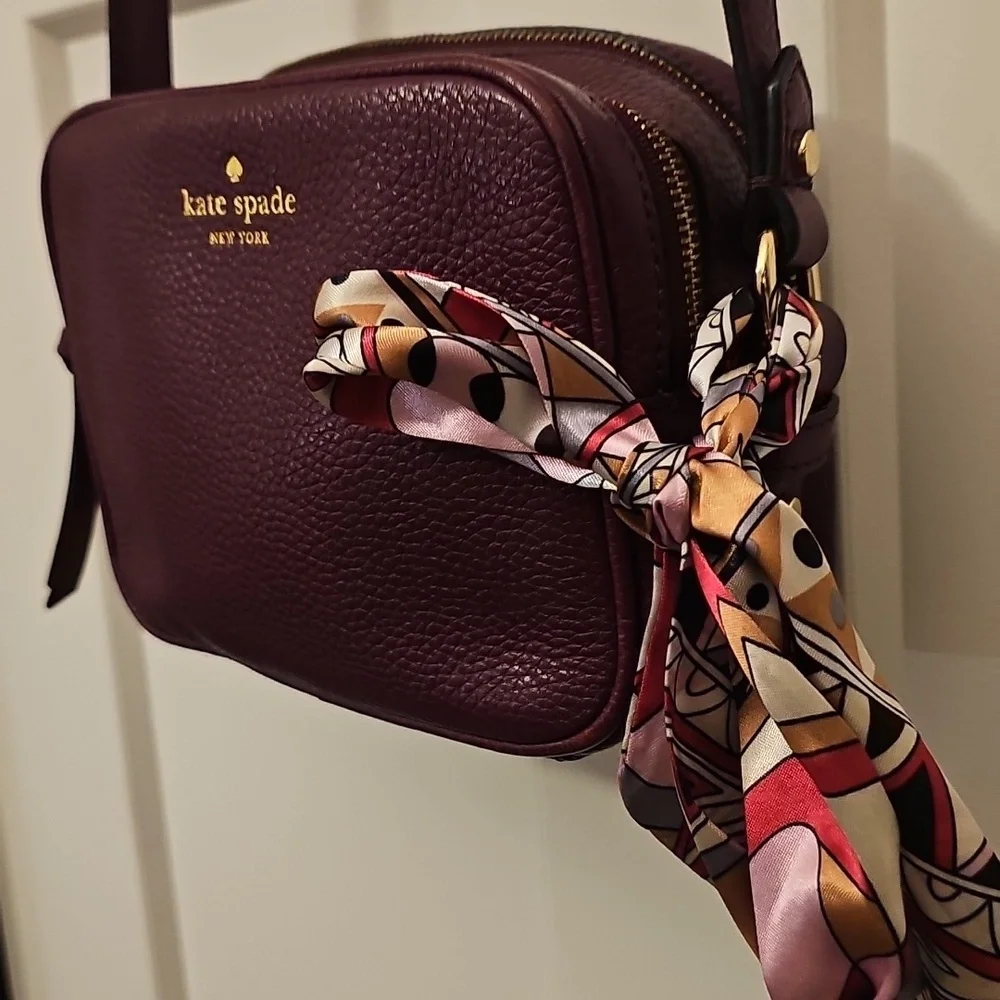 Kate Spade Camera Bag 2 Compartment Maroon